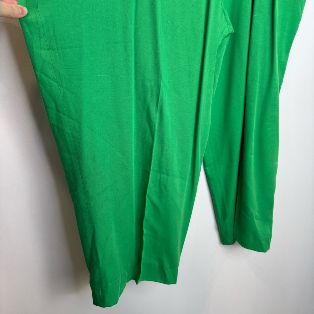 Vintage pleats kelly Green cropped Pants size 42 - Picture 8 of 12